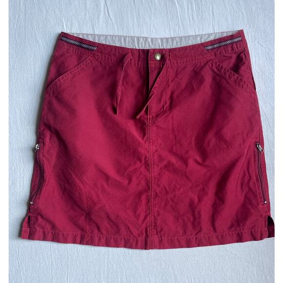 Kuhl Womens Size Small Skirt Red Active Hike Outdoors Pockets - Picture 1 of 9